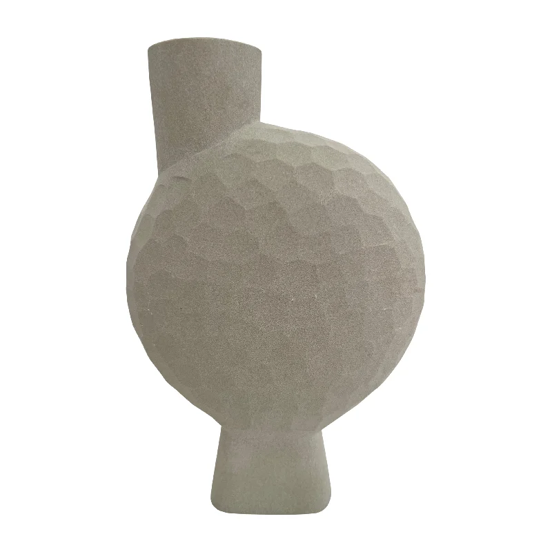 Sagebrook Home 18445-02 Stone, 11" Hammered Vase, Natual