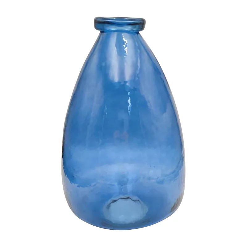 Sagebrook Home 18554-02 Glass, 15" Balloon Vase, Blue