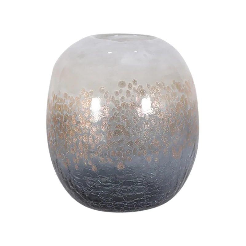 Sagebrook Home 18559-01 Glass, 8" Crackle Vase, Multi