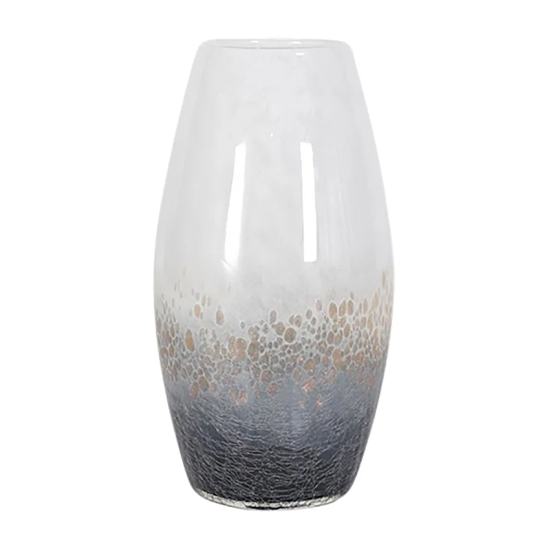 Sagebrook Home 18559-03 Glass, 12" Crackle Vase, Multi