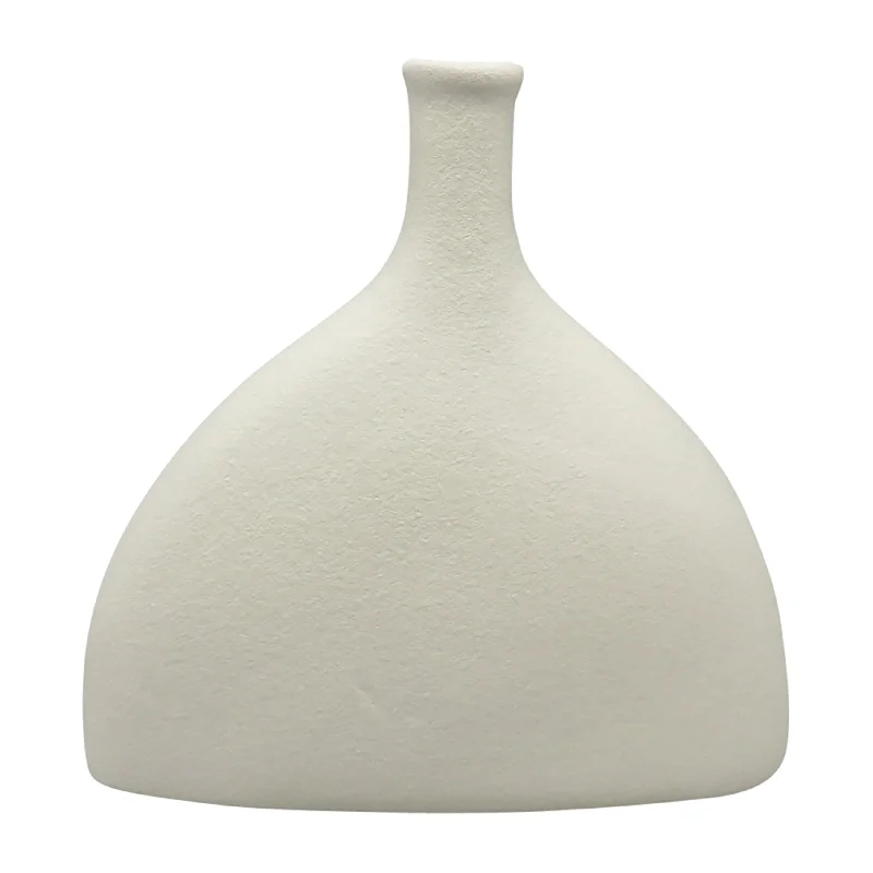 Sagebrook Home 18589-02 Ceramic, 7" Half Dome Vase, Cotton