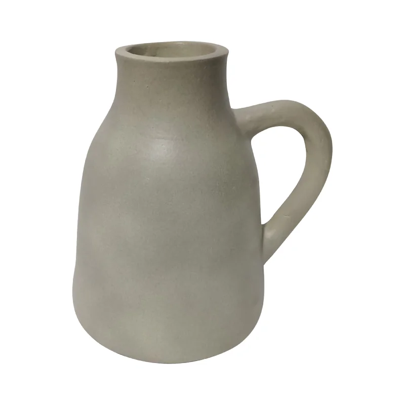 Sagebrook Home 18702-01 Terracotta, 8" Vase with Handle, Sage Green