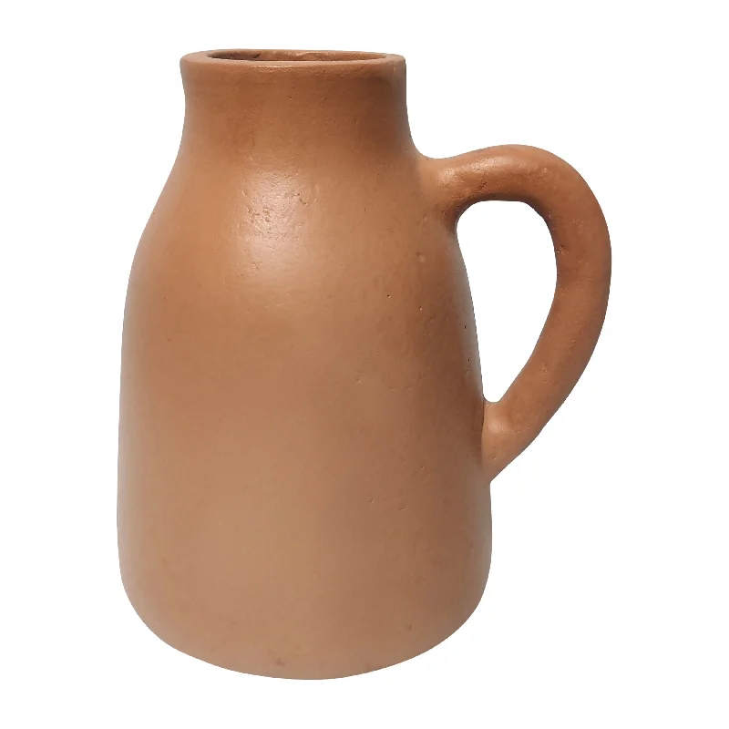 Sagebrook Home 18702-03 Terracotta, 8" Vase with Handle, Natural