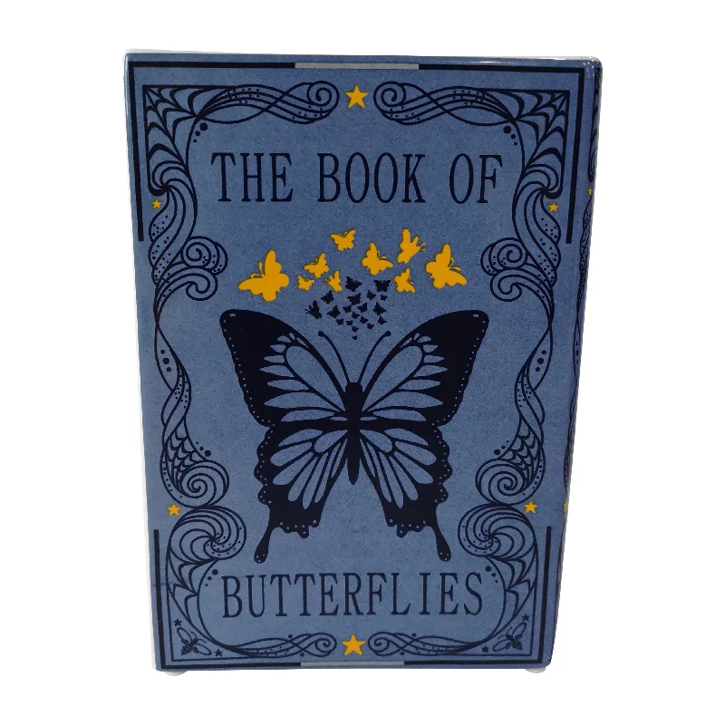 Sagebrook Home 19040 Dol, 8" Butterflies Book Vase, Multi