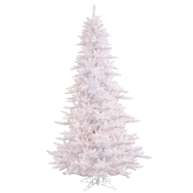 Vickerman 12' White Fir Artificial Christmas Tree Warm White Dura-lit LED