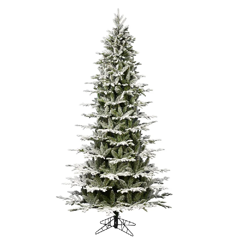 Vickerman 12' x 72" Unlit Flocked Kamas Fraser Slim Artificial Christmas Tree