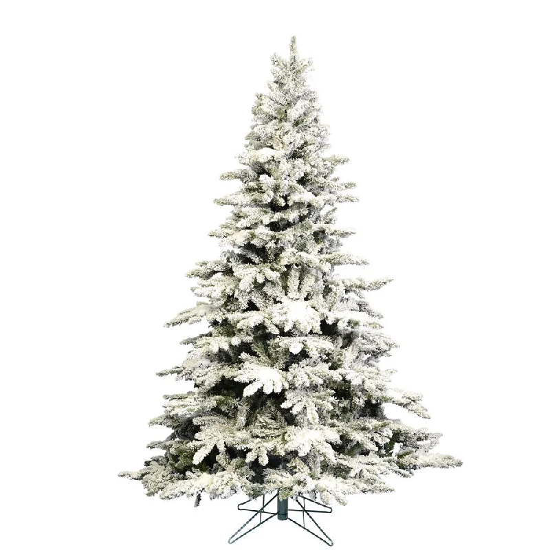 Vickerman  14' Flocked Utica Fir Artificial Christmas Tree Unlit