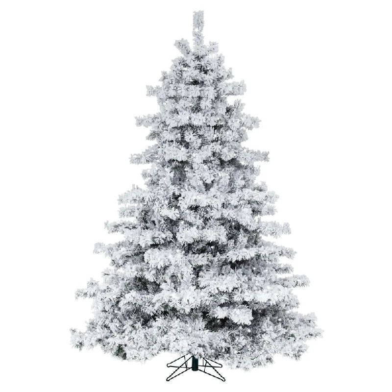 Vickerman 7.5' Pine Artificial Xmas Tree Pure White Single Mold  LED  lights